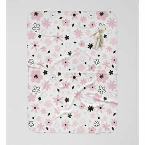 Bílo-růžová dětská deka 85x125 cm – OYO kids