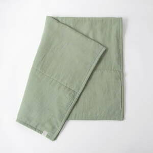 Zelená lněná dětská deka 140x200 cm – Linen Tales