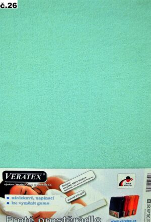 veratex Froté prostěradlo 90x200/40cm (č.26-tyrkysové)