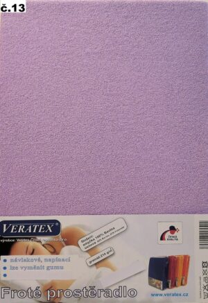 veratex Froté prostěradlo 100x200/25cm (č.13-fialkové)