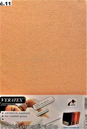 veratex Froté prostěradlo 90x200/40cm (č.11-lososové)