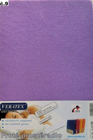 veratex Froté prostěradlo 80x200/25cm (č. 9-tm.fialové)