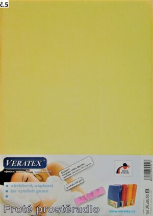veratex Froté prostěradlo 160x200/20 cm (č.5- sv.žlutá)