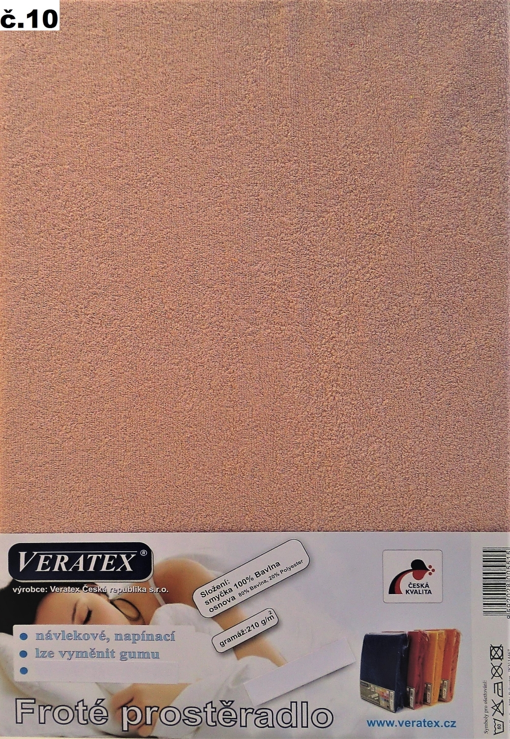 veratex Froté prostěradlo 80x200/25cm (č.10-starorůžové)