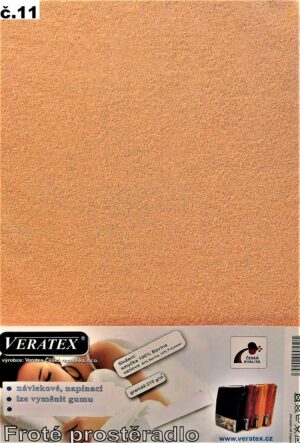 veratex Froté prostěradlo 100x200/25cm (č.11-lososové)