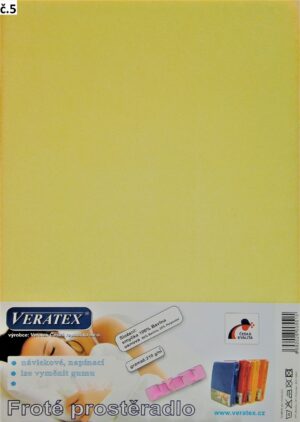 veratex Froté prostěradlo 80x200x25cm (č. 5-sv.žluté)