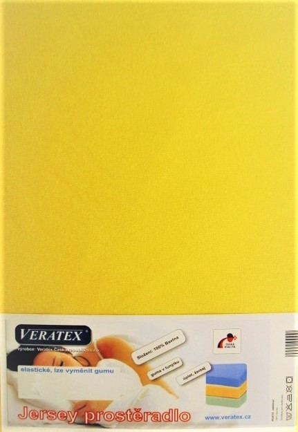 veratex Jersey prostěradlo 80x200/25 cm (č. 6-stř.žlutá)