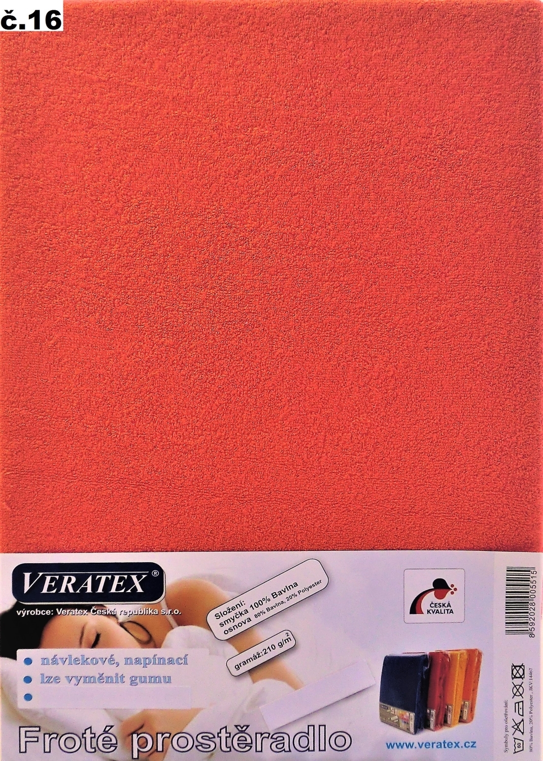 veratex Froté prostěradlo 90x200/40cm (č.16 malinové)