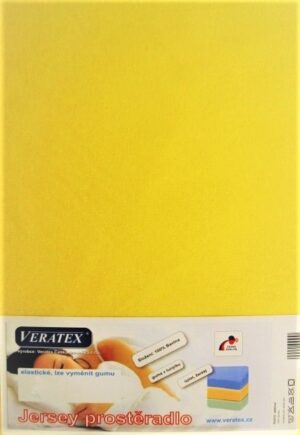 veratex Jersey prostěradlo 80x220 cm (č. 6-stř.žlutá)